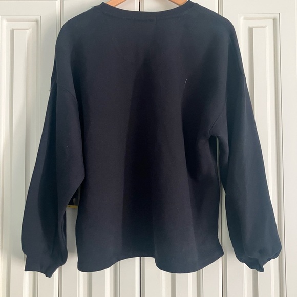 Merry Every Thing State Of Mine Black Graphic Sparkle Sweatshirt Size Medium NWT - Picture 3 of 6